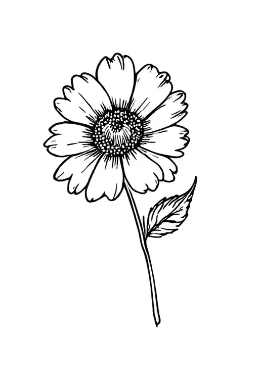 flower inside a stamp tattoo design idea