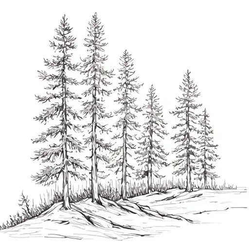 Aspen trees tattoo design idea