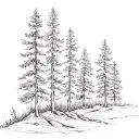 Aspen trees tattoo design idea