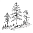 Aspen trees tattoo design idea
