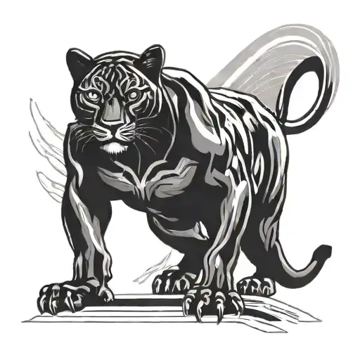 black panther staring back at me tattoo design idea