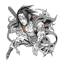 Uchiha Itachi American tattoo tattoo design idea
