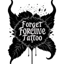 надпись "forget forgive" tattoo design idea