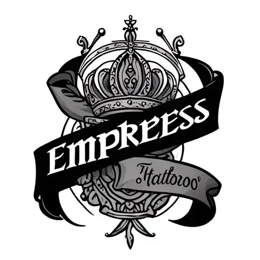 empress name tattoo tattoo design idea