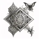 hex totem tattoo design idea