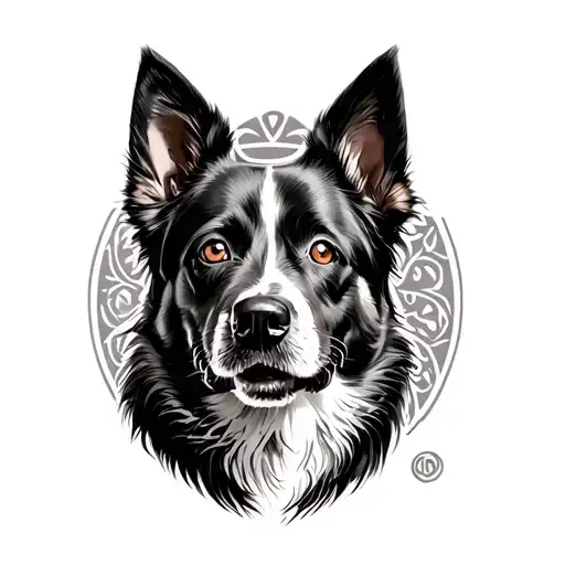 King bumi as a blue heeler tattoo design idea