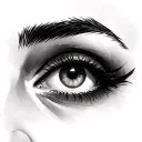 Above Eyebrow tattoo design idea