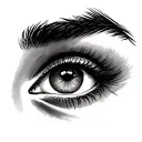 Above Eyebrow tattoo design idea