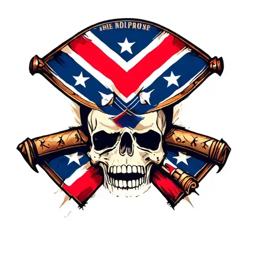rebel flag tattoo design idea