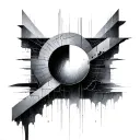 Brutalist tattoo design idea