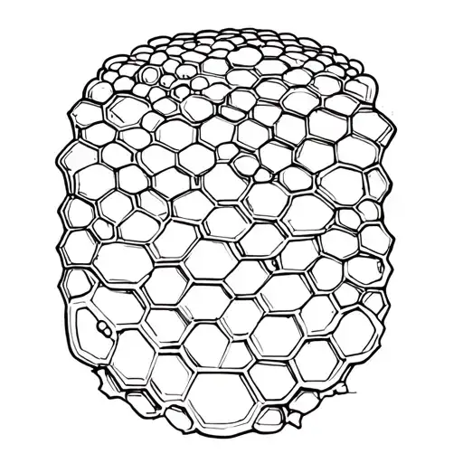 honey bee hive pattern tattoo design idea