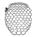 honey bee hive pattern tattoo design idea