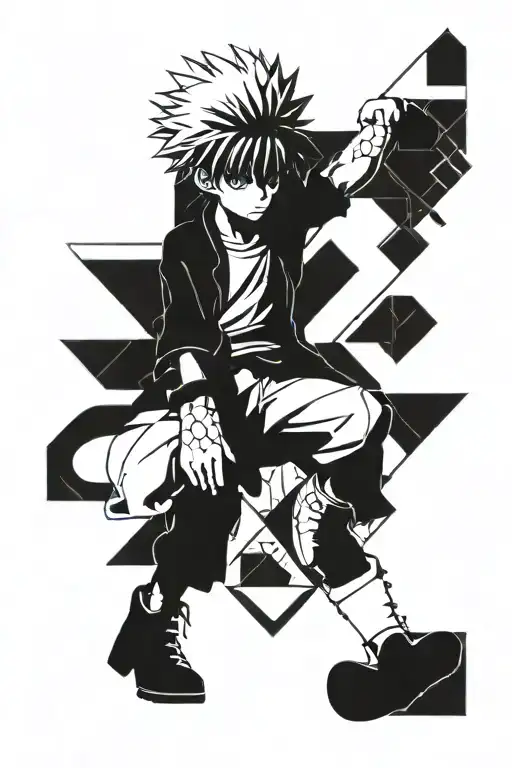 killua Hunter x hunter tattoo design idea