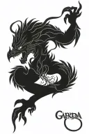 Garuda fighting naga tattoo intertwining tattoo design idea