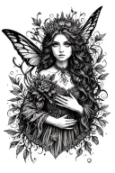 Word "Fairy Tale" tattoo design idea