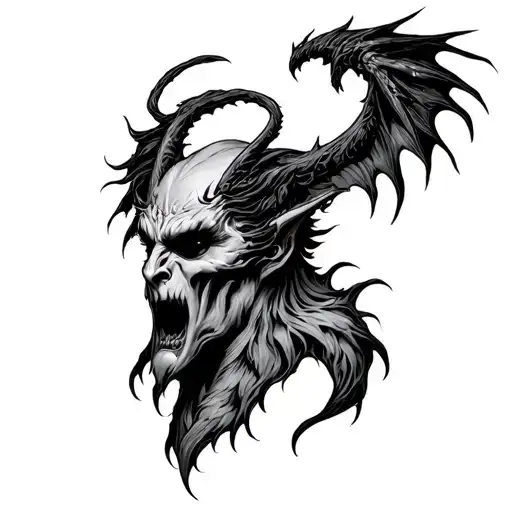 Lucifer tattoo design idea