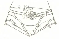 cuckold chastity belt tattoo design idea
