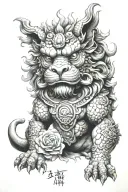 foo dog tattoo design idea
