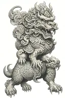 foo dog tattoo design idea