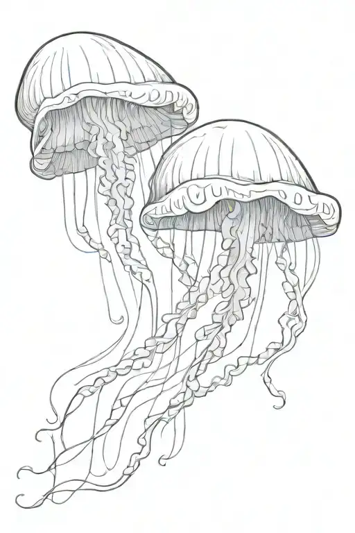 jelly fish tattoo design idea