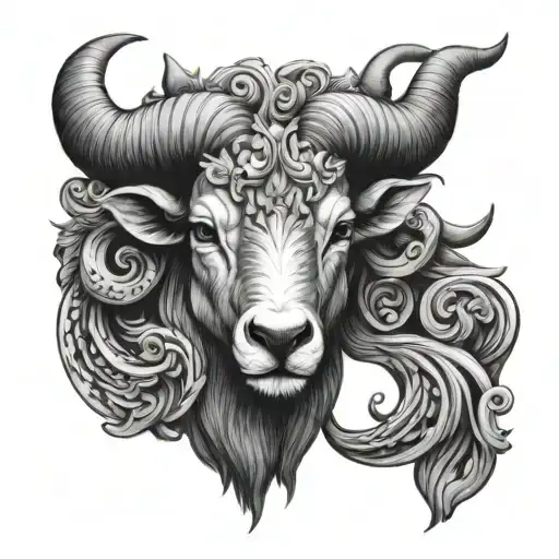 Aries Taurus tattoo design idea