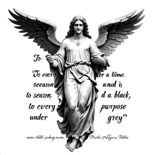 christian with biblically accurate angel this verse "To everything there is a season, and a time to every purpose under  tattoo design idea