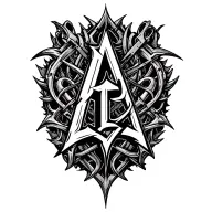 Initials A nad L font tattoo design tattoo design idea