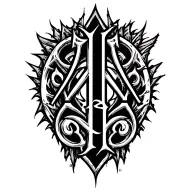 Initials A nad L font tattoo design tattoo design idea