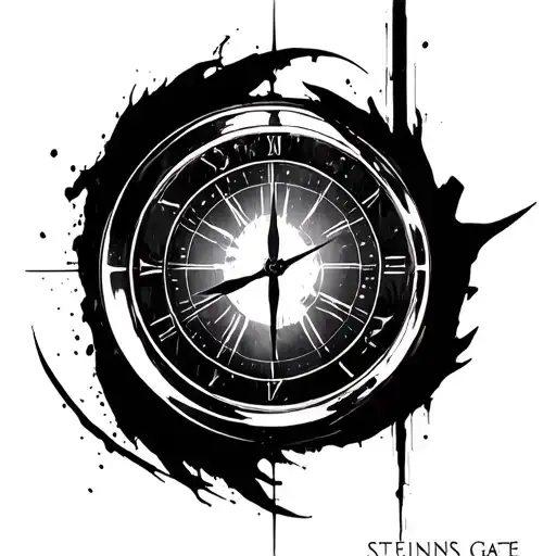 Steins gate the essence of time tattoo design idea