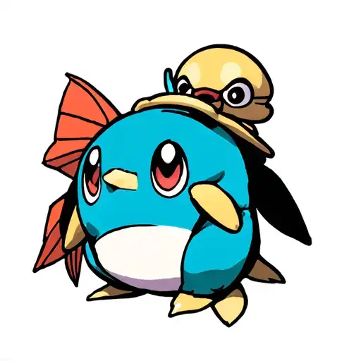 psyduck and magikarp tattoo design idea