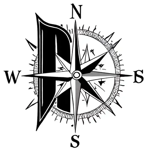 The compass 4 is the letter M at the end. North star. The family will represent the night will be large and cola will be made. DNA SWEAR tattoo design idea