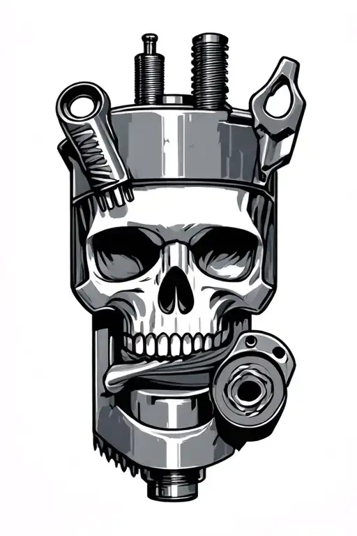 machinist tools used tattoo design idea