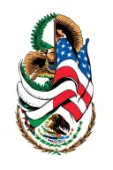 Guatemala, Mexican and American flag intertwined tattoo design idea
