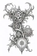 arcane symbols tattoo design idea