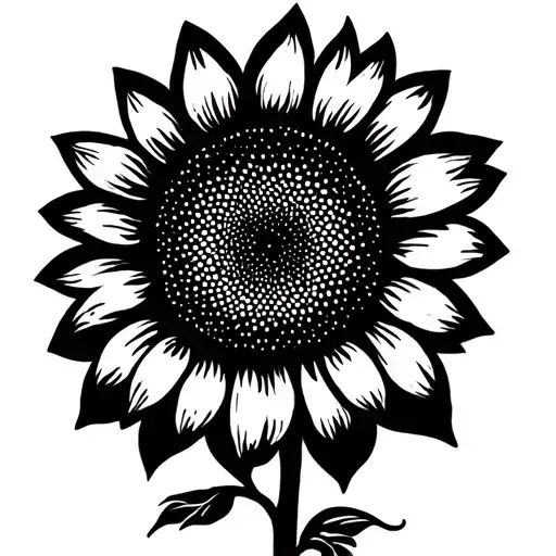 sunflower intertwined tattoo design idea