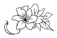 Elephant thai jasmine flower tattoo design idea