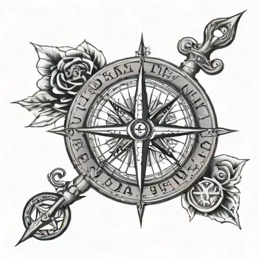 compass saying type 1 diabetes tattoo design idea