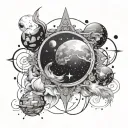 celestial themed tattoo tattoo design idea