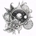 celestial themed tattoo tattoo design idea