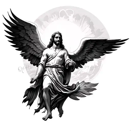 Saint Gabriel tattoo design idea