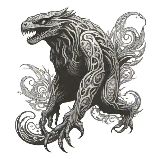 Cryptid tattoo design idea