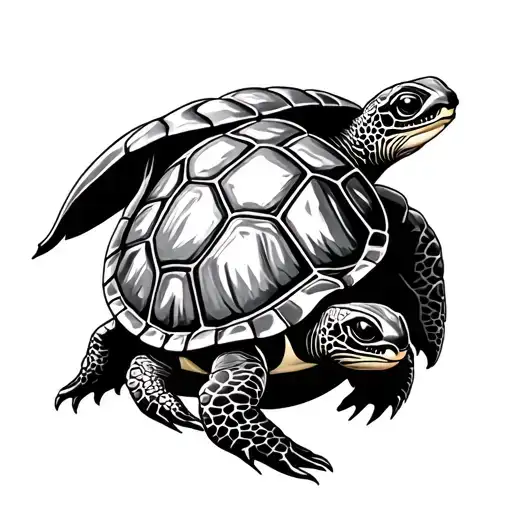 3 Turtle tattoo design idea