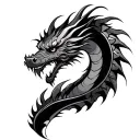 dragon tribal tattoo design idea
