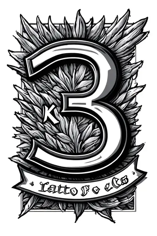 number 3, initials KGB, water, vw bug, coach, father tattoo design idea