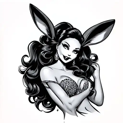 sexy jessica rabbit tattoo design idea