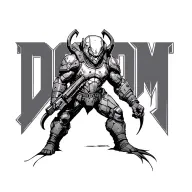 doom slayer tattoo design idea