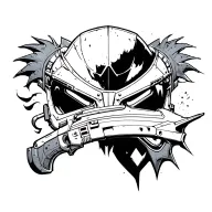 doom slayer tattoo design idea