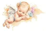 Gangster Baby Angel tattoo design idea