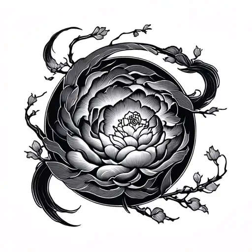 Chinese love harmony luck tattoo design idea