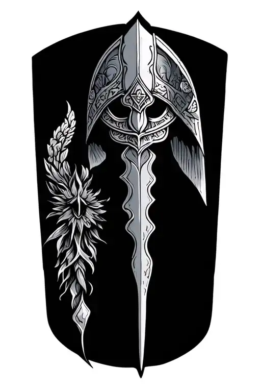 Anglo Saxon huscarl tattoo design idea